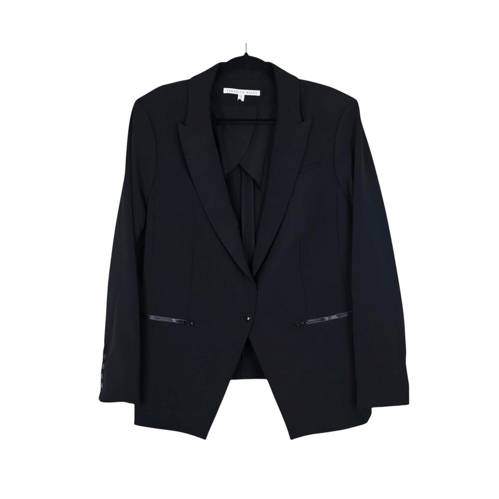 Veronica Beard 18 Iconic Scuba $645 Dickey Blazer Bi Stetch Jacket Black NWT! - Picture 3 of 11
